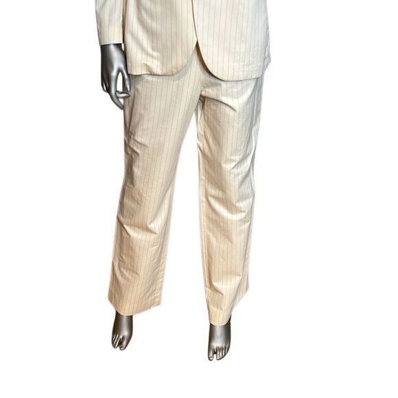 Vintage Jean Paul Gaultier Femme Ivory Pinstripe Suit Set Blazer & Pants (304) - Picture 3 of 16